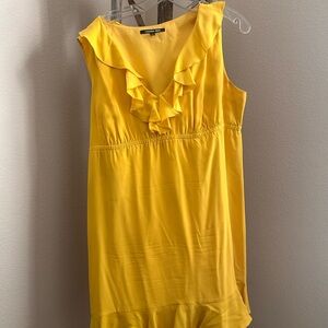 Gianni Bini Bright Yellow Satin Dress Top